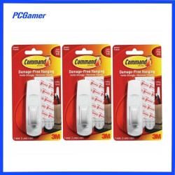 3M Command Large Utility Hooks w/ Strips Holds 2.2kg x 3