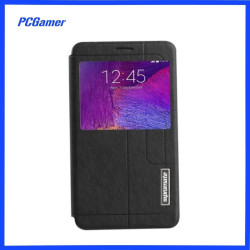 Samsung Galaxy Note 4 Leather Flip Cover (Dk-Blue)