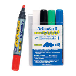 Artline 579 Whiteboard Marker 5mm Chisel  Wallet x 4