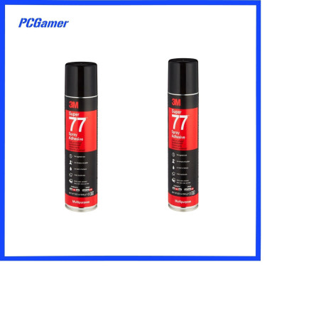 3M Super 77 Multipurpose Adhesive Glue Spray 374g Can Strong Fast Set x 2 cans